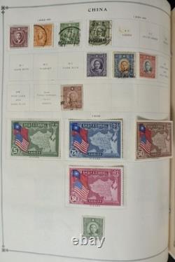 WORLD Stamp Collection in TWO Scott Albums 1840-1940 CLEAN Scott Value $25K+