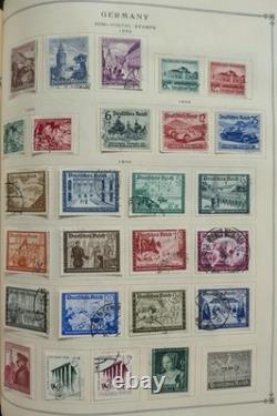 WORLD Stamp Collection in TWO Scott Albums 1840-1940 CLEAN Scott Value $25K+