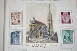 WORLDWIDE 1920s-1940s MINT & USED COLLECTION 400 STAMPS NEATLY WRITTEN UP ALBUM