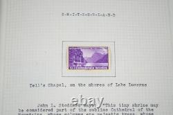 WORLDWIDE 1920s-1940s MINT & USED COLLECTION 400 STAMPS NEATLY WRITTEN UP ALBUM