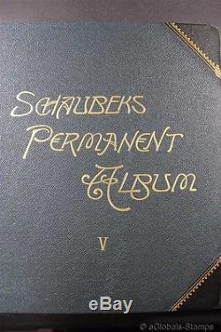 WORLDWIDE Classic SCHAUBEK Album with Gold Pages Stamp Collection Fine Sale