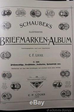 WORLDWIDE Classic SCHAUBEK Album with Gold Pages Stamp Collection Fine Sale