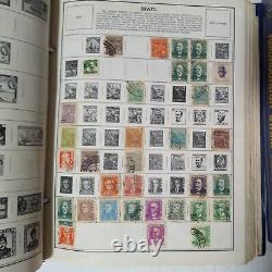 WORLDWIDE STAMP COLLECTION IN H. E. HARRIS AMBASSADOR ALBUMS 2 lot withpic book