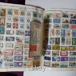 WORLDWIDE STAMP COLLECTION IN H. E. HARRIS AMBASSADOR ALBUMS 2 lot withpic book
