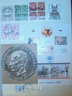 WOW! Great Collection Of Belgium Stamps In 2 Stock Book 1000's Of Stamps