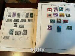 WW HUGE STACK ALBUM PAGES Lots of STAMPS REMAINDERS FROM MANY COLLECTIONS