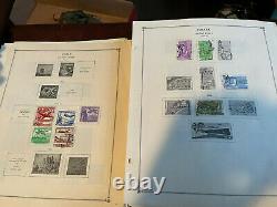 WW HUGE STACK ALBUM PAGES Lots of STAMPS REMAINDERS FROM MANY COLLECTIONS