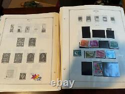 WW HUGE STACK ALBUM PAGES Lots of STAMPS REMAINDERS FROM MANY COLLECTIONS