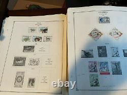 WW HUGE STACK ALBUM PAGES Lots of STAMPS REMAINDERS FROM MANY COLLECTIONS
