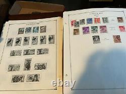 WW HUGE STACK ALBUM PAGES Lots of STAMPS REMAINDERS FROM MANY COLLECTIONS