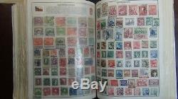 WW stamp collection in Huge loaded Minkus album with est. Many 1,000s stamps A G