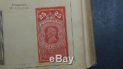 WW stamp collection in Samuel Buch album to 1887 or so with 493 stamps