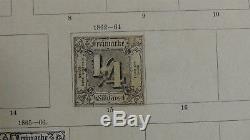 WW stamp collection in Zschieshe album to 1884 or so with 1,050 stamps