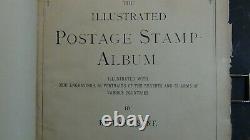 WW stamp collection in antique 19th century SENF album with metal clasp with1400