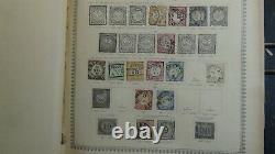 WW stamp collection in antique 19th century SENF album with metal clasp with1400