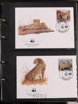 WWF Collection 1984-2013 in 7 Custom albums 52 MNH sets+ 208 First Day Covers