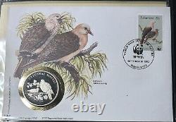 WWF Conservation Stamp Collection presented in Luxury Album 100 Stamps of FDC