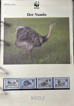 WWF Conservation Stamp Collection presented in Luxury Album 100 Stamps of FDC