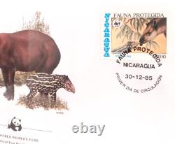 WWF World Wildlife Fund Animal Stamp Collection Vintage 1983 Album Black