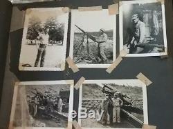 WWII U. S. Soldiers Photo Album 95+ Pictures + Page of WWII Era Stamps