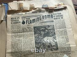 WWII US James A. Elliott Scrapbooks + Photo Albums Extensive, Insignia, Coins