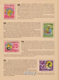 Walt Disney-WWD-7- WW 2- Four Combat Insignia Stamp albums withstamps & box. RARE