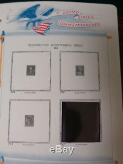 White Ace Commemorative Plate Block Stamp album Collection pages 1932-99 withmount
