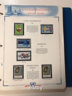 White Ace UN United Nations Mint NH Stamp Collection Album High Face Value