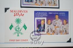 World 1963 Specialized Jfk Collection Album Of 85+ Stamps & 10+ Covers