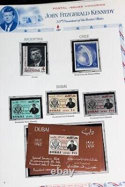 World John F Kennedy JFK MNH Stamp Collection in Specialized Album