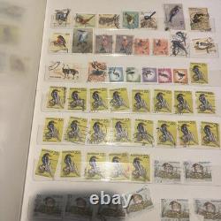 World Stamp Album Collection Vintage With Over 2000 Stamps 6 Albums 70s