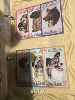 World Stamp Album Collection Vintage With Over 2000 Stamps 6 Albums 70s