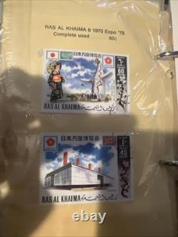 World Stamp Album Collection Vintage With Over 2000 Stamps 6 Albums 70s