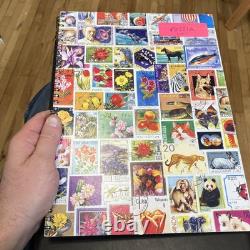 World Stamp Album- over 400 Vtg Stamps- USA/CZ/USSR/Europe etc. Philatelist LOOK