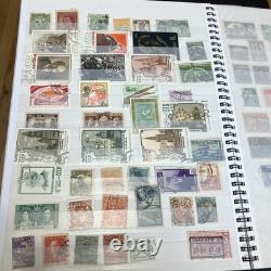 World Stamp Album- over 400 Vtg Stamps- USA/CZ/USSR/Europe etc. Philatelist LOOK