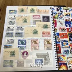 World Stamp Album- over 400 Vtg Stamps- USA/CZ/USSR/Europe etc. Philatelist LOOK