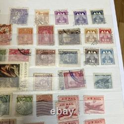 World Stamp Album- over 400 Vtg Stamps- USA/CZ/USSR/Europe etc. Philatelist LOOK