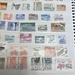 World Stamp Album- over 400 Vtg Stamps- USA/CZ/USSR/Europe etc. Philatelist LOOK