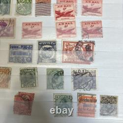 World Stamp Album- over 400 Vtg Stamps- USA/CZ/USSR/Europe etc. Philatelist LOOK