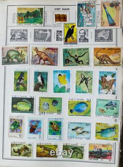 World Stamp Collection in Stuffed Giant Statesman Album 10,000+ Stamps