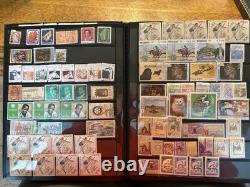 World Stamp Collection over 1,000 Stamps In Two Books Over 50 Countries