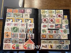 World Stamp Collection over 1,000 Stamps In Two Books Over 50 Countries