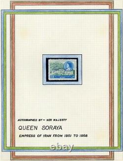 World Unique Autographs on Stamps 1960s Lot of 21 Different Princess Grace Kelly