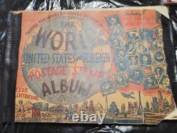 World/United States and Foreign Postage Stamp Album OLD AND NICE