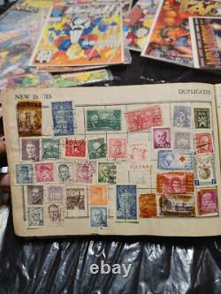 World/United States and Foreign Postage Stamp Album OLD AND NICE