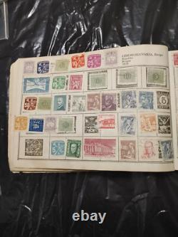 World/United States and Foreign Postage Stamp Album OLD AND NICE