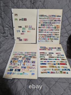 World Used Collection Huge Lot Stamps 90 Pages Thousands Postage Vtg Antique