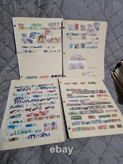 World Used Collection Huge Lot Stamps 90 Pages Thousands Postage Vtg Antique