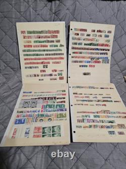 World Used Collection Huge Lot Stamps 90 Pages Thousands Postage Vtg Antique