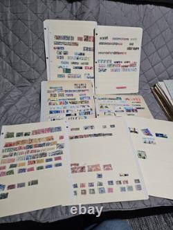 World Used Collection Huge Lot Stamps 90 Pages Thousands Postage Vtg Antique